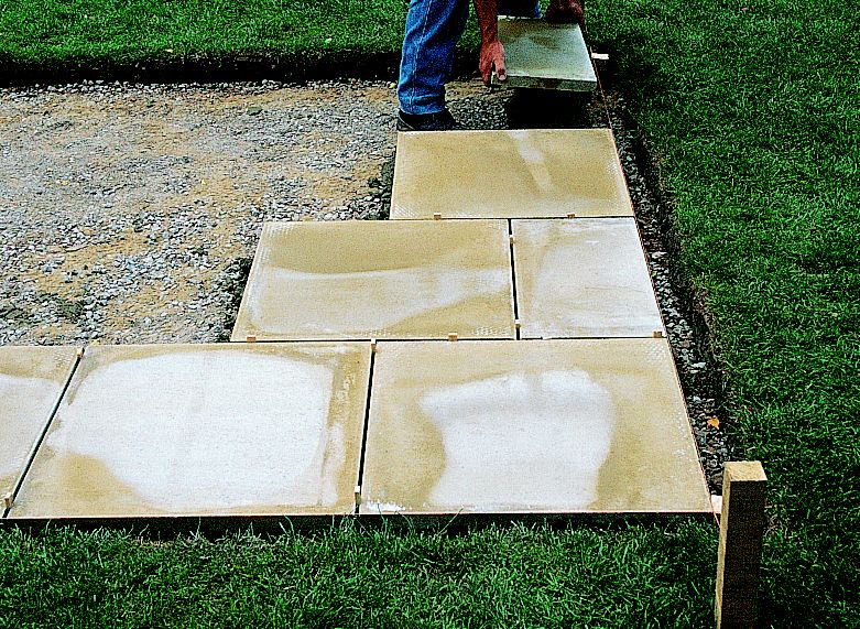 mix for laying patio slabs